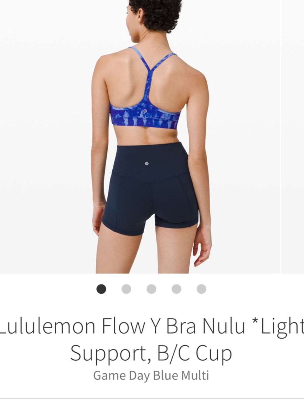 lululemon athletica Flow Y Bra - Game Day Blue Multi